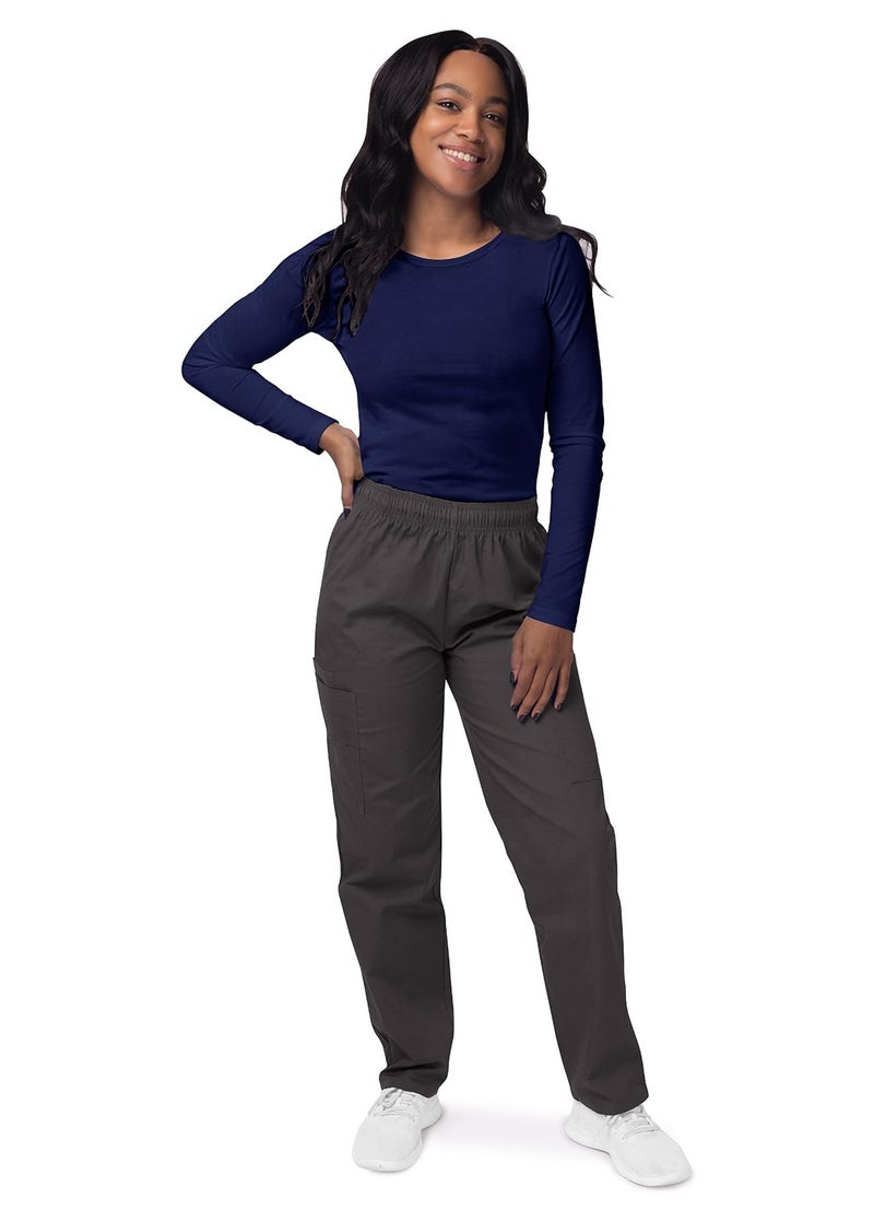 Sivvan Scrubs for Women - Long Sleeve Comfort Underscrub Tee - S8500 - Navy - S - Image 4